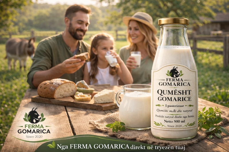 Qumeshti i gomarices nga FERMA GOMARICA, qumesht gomarice per femije, qumesht gomarice shqiperi, produkte nga gomarica, qumesht gomarice i fresket, qumesht gomarice per familjen, qumesht gomarice bio produkt natyral